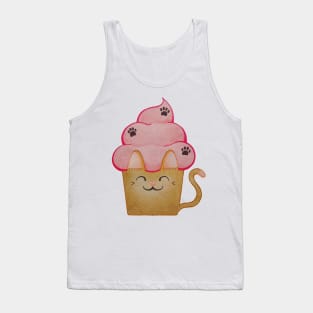 Catcake - A Cute Cupcake with Cat Ears and Tail Tank Top